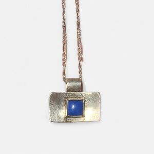 Seven Sisters Design Artisan Lapis And Sterling Silver Reversible Pendant